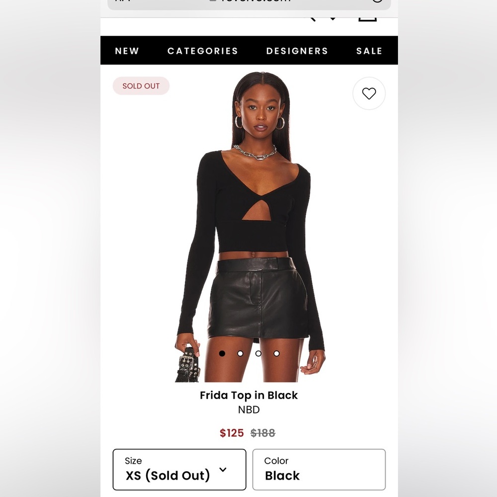 Brand new with tags NBD black cutout sweater